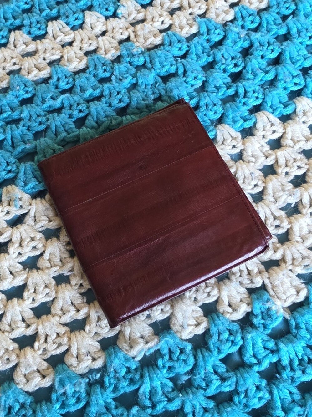 Mens Brown Leather Bi Fold Wallet Never Used